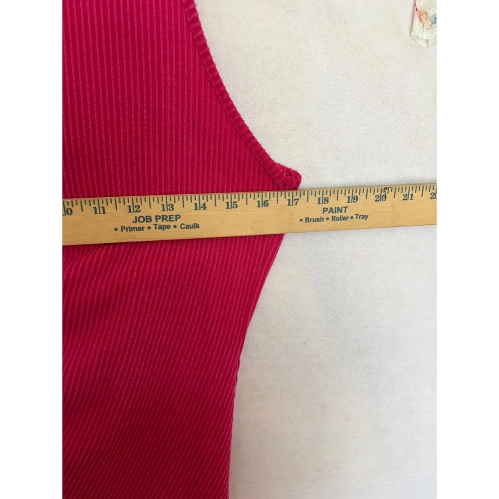 Caution to the Wind Magenta Pink Ribbed Side Tie Cutout Midi Bodycon Dress - Picture 5 of 6